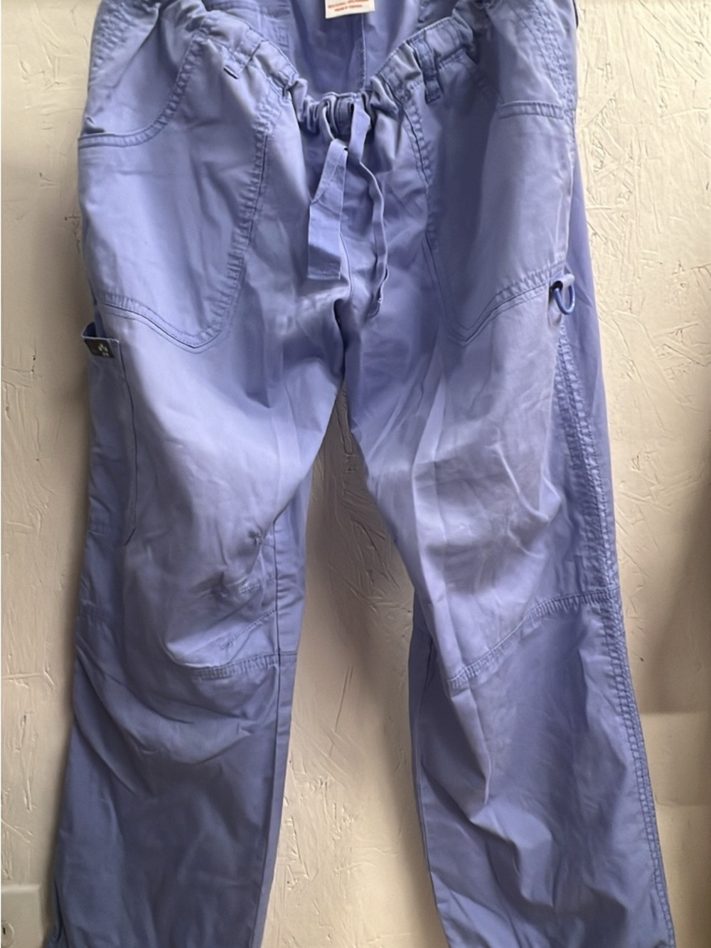 Men's Light Blue Drawstring Work Pants